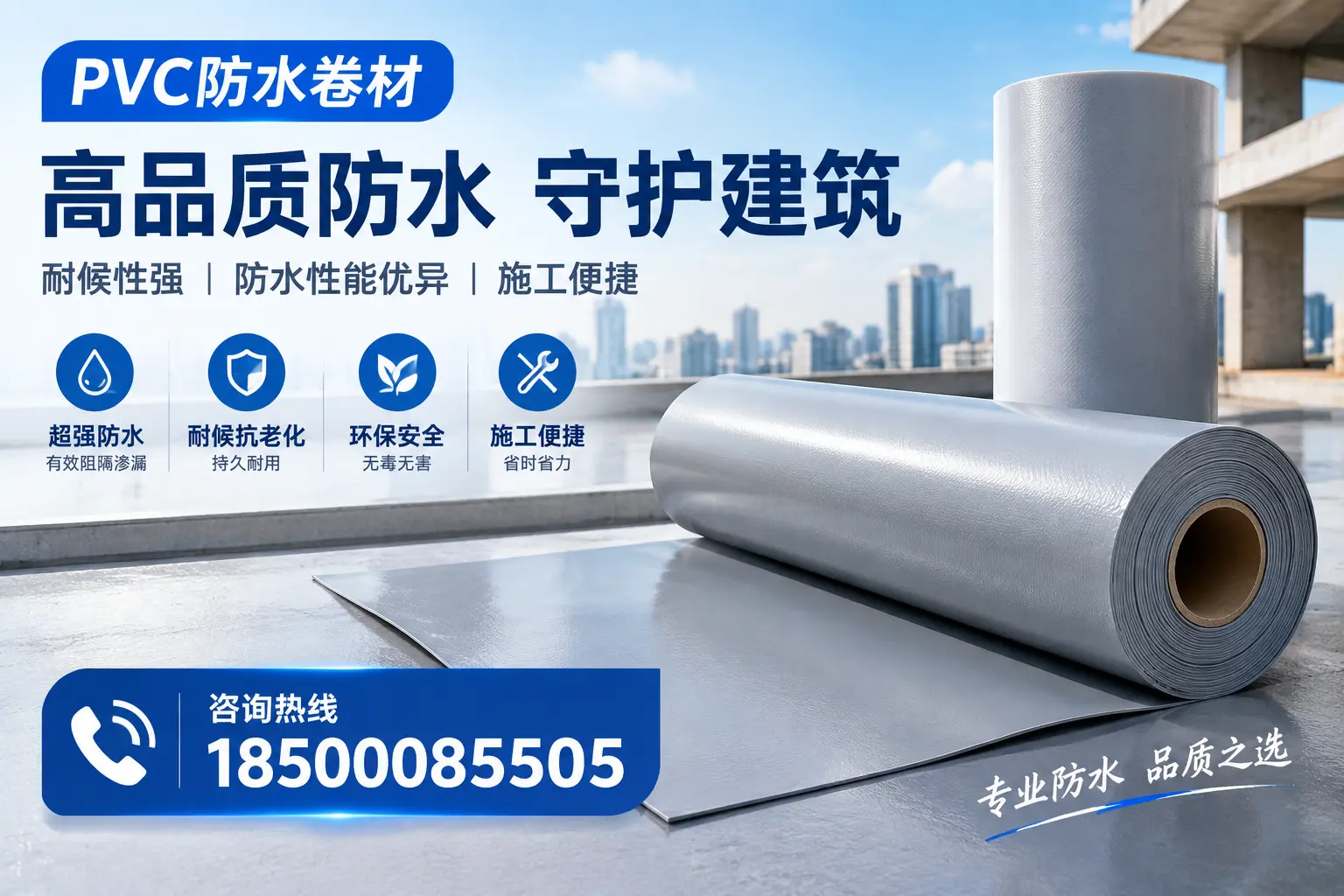 PVC防水卷材的防水效果评测,适合新余的科学依据